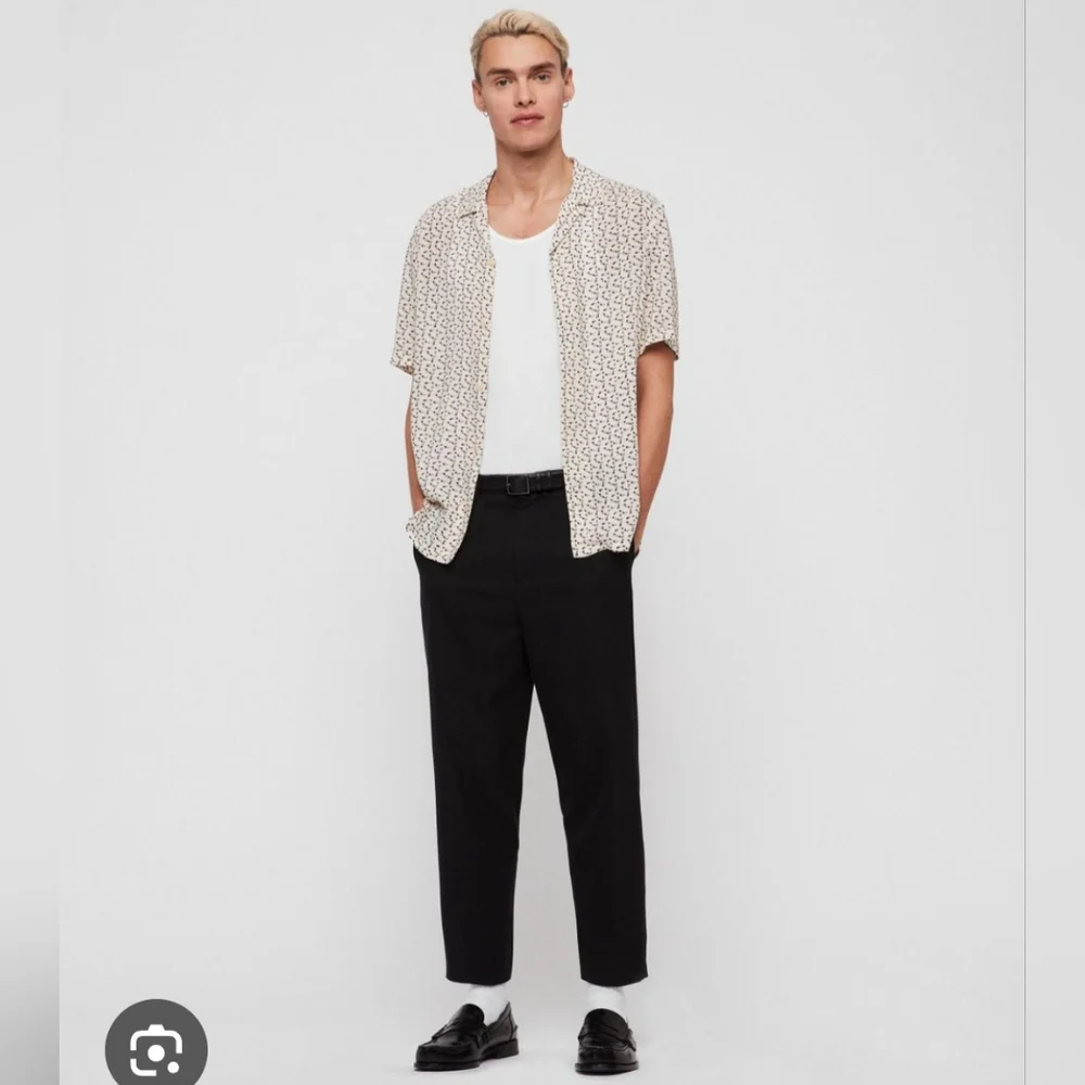All‎ Saints Cream and Black Casual Button Down Shirt - Picture 3 of 9
